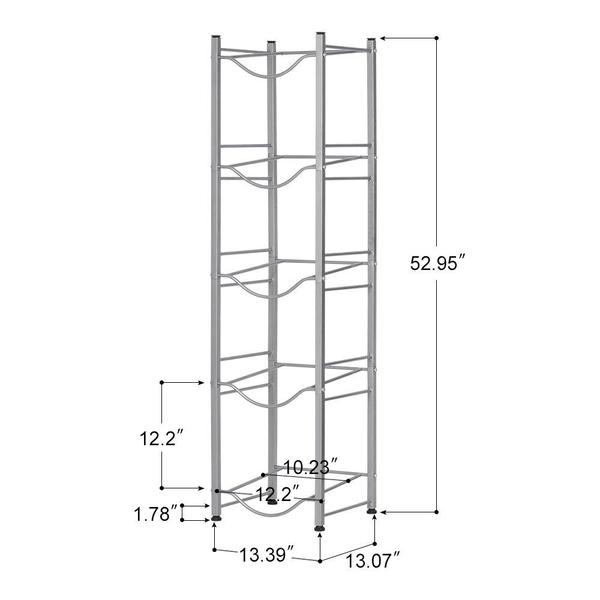 Rack de jarro para refrigerador de água LIANTRAL de 5 camadas para garrafa de 5 galões Imagem de Rack de jarro para refrigerador de água LIANTRAL de 5 camadas para garrafa de 5 galões