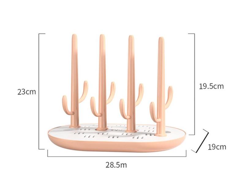 Imagem de Rack de secagem de mamadeira de bebê, porta-mamadeira multifuncional e destacável com drenador, para, xícaras, peças de bomba Racks & Holders (rosa)