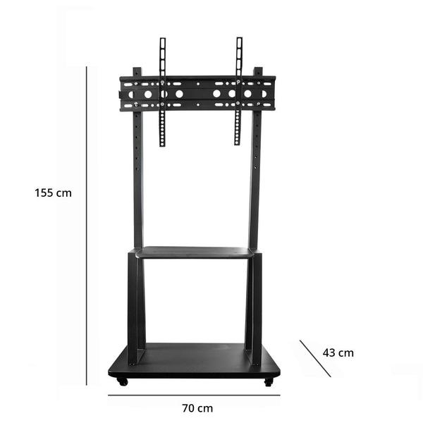 Imagem de Rack de suporte de televisão genérico de 32 a 70 polegadas com rodas