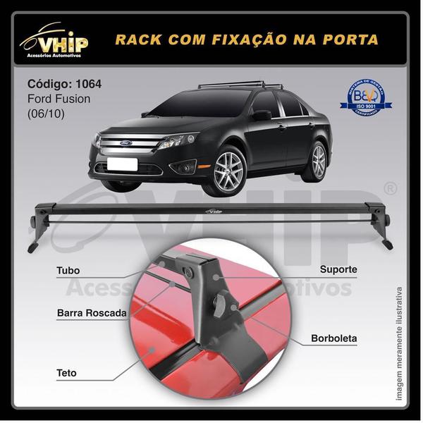 Imagem de Rack De Teto Bagageiro Ford Fusion 2006 A 2010 E 2 Elasticos