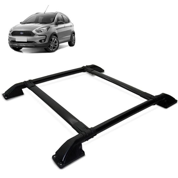 Imagem de Rack De Teto Bagageiro Ford Ka 2014 a 2020 Tubolar Preto