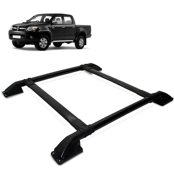 Imagem de Rack De Teto Bagageiro Hilux 2005 a 2015 Preto Tubolar