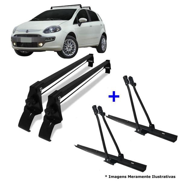 Imagem de Rack De Teto Fiat Punto 4 Portas 08 A 17 + 2 Transbikes