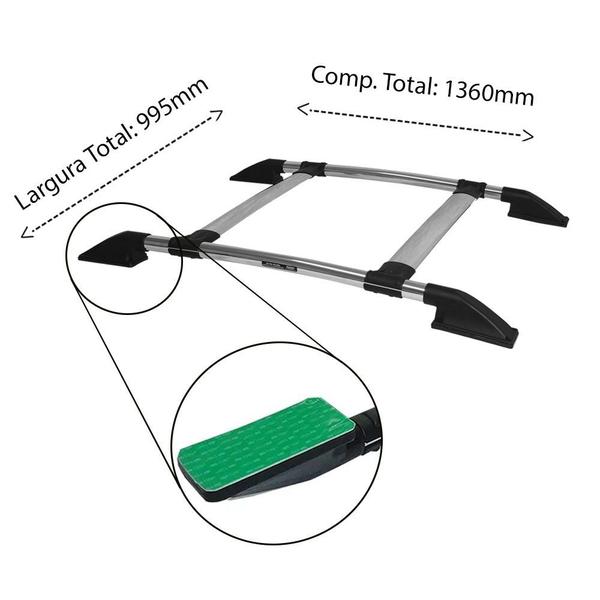 Imagem de Rack de Teto Frontier SE 2008 a 2016 Colada Aluminio
