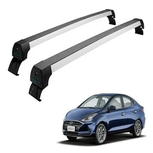 Rack de Teto Long Life HB20 Hatch e Sedan 2020 2021 2022 em alumínio Imagem de Rack de Teto Long Life HB20 Hatch e Sedan 2020 2021 2022 em alumínio
