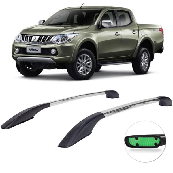 Imagem de Rack de teto longarina anodizada mitsubishi l200 triton sport 2017 a 2021