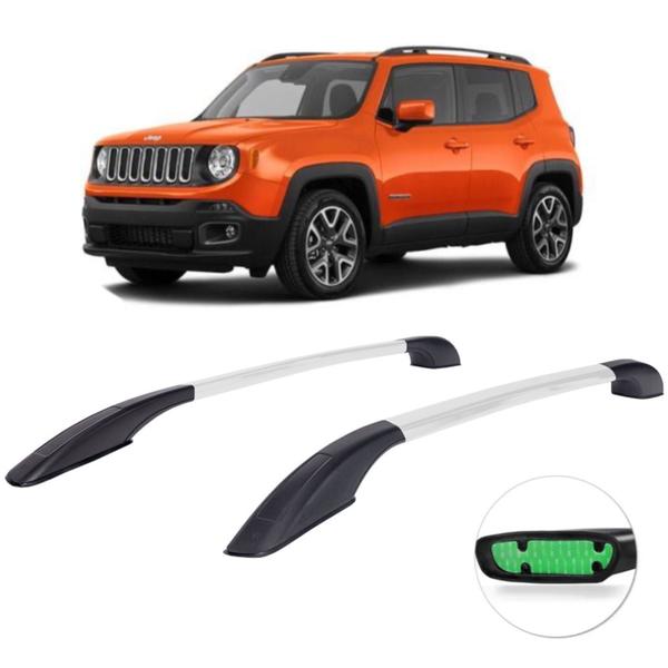 Imagem de Rack de teto longarina prata jeep renegade 