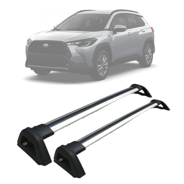 Imagem de Rack De Teto Toyota Corolla Cross 2020 a 2022 Alumínio Preto TY-626 Prata TY-627 Projecar