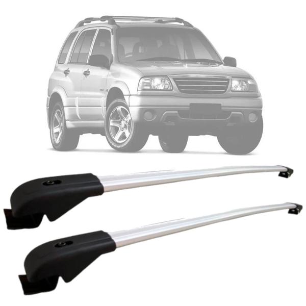 Rack De Teto Travessa Chevrolet Tracker 2001 a 2012 Alumínio MN-328 Preto MN-329 Prata MN Travessas Imagem de Rack De Teto Travessa Chevrolet Tracker 2001 a 2012 Alumínio MN-328 Preto MN-329 Prata MN Travessas