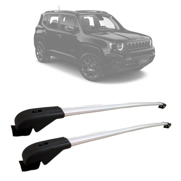 Rack De Teto Travessa Jeep Renegade 2014 a 2022 Aluminio MN-1700 Preto MN-1701 Prata MN Travessas Imagem de Rack De Teto Travessa Jeep Renegade 2014 a 2022 Aluminio MN-1700 Preto MN-1701 Prata MN Travessas