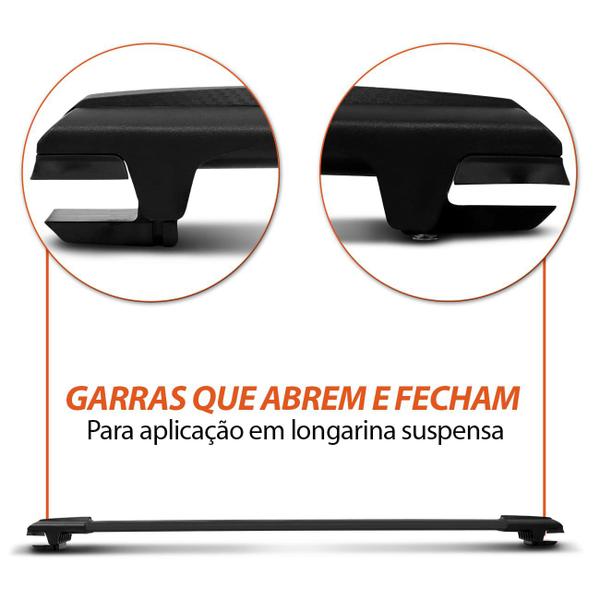 Rack de Teto Travessa Larga AirCross 2010 a 2018 Preto Prata 45Kg - Stoned On Rack Imagem de Rack de Teto Travessa Larga AirCross 2010 a 2018 Preto Prata 45Kg
