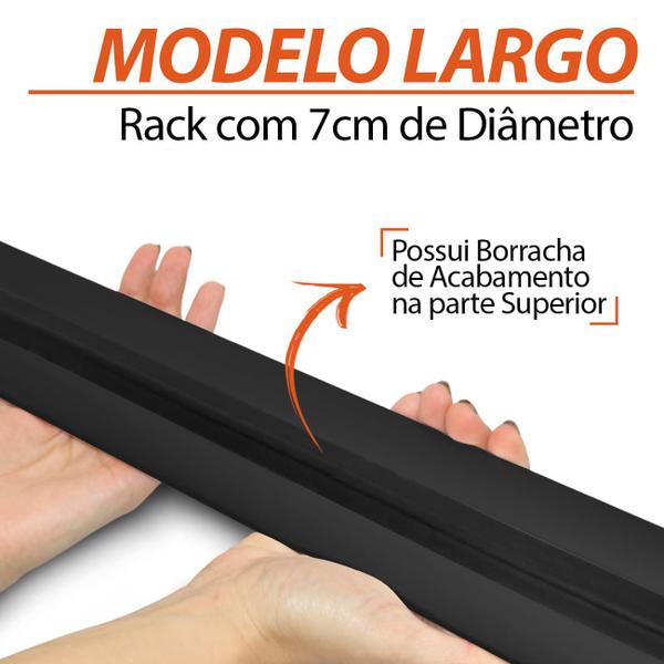 Rack de Teto Travessa Larga Sandero Stepway 2015 A 2022 Preto Prata 45Kg - Stoned On Rack Imagem de Rack de Teto Travessa Larga Sandero Stepway 2015 A 2022 Preto Prata 45Kg