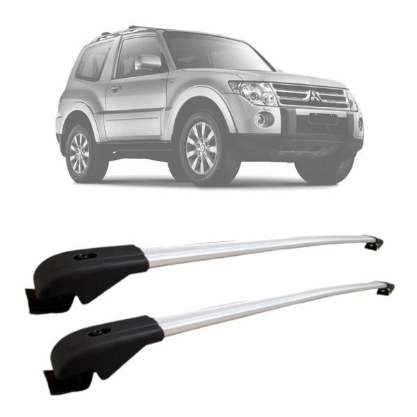 Rack De Teto Travessa Pajero TR4 2010 a 2016 Aluminio MN-3015 Preto MN-3016 Prata MN Travessas Imagem de Rack De Teto Travessa Pajero TR4 2010 a 2016 Aluminio MN-3015 Preto MN-3016 Prata MN Travessas