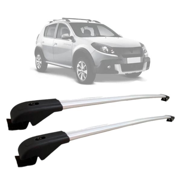 Rack De Teto Travessa Renault Sandero Stepway 2007 a 2022 Alumínio MN-4008 Preto MN-4009 Prata - MN Travessas Imagem de Rack De Teto Travessa Renault Sandero Stepway 2007 a 2022 Alumínio MN-4008 Preto MN-4009 Prata