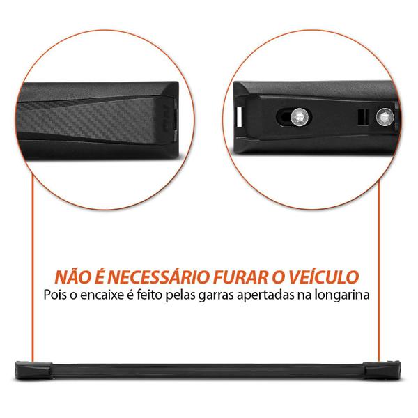 Imagem de Rack de Teto Travessa Slim CrossFox 2010 A 2022 Preto Prata 45Kg