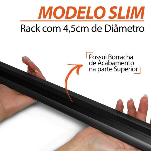 Imagem de Rack de Teto Travessa Slim Suzuki Jimny 98 A 2022 Preto Prata 45Kg