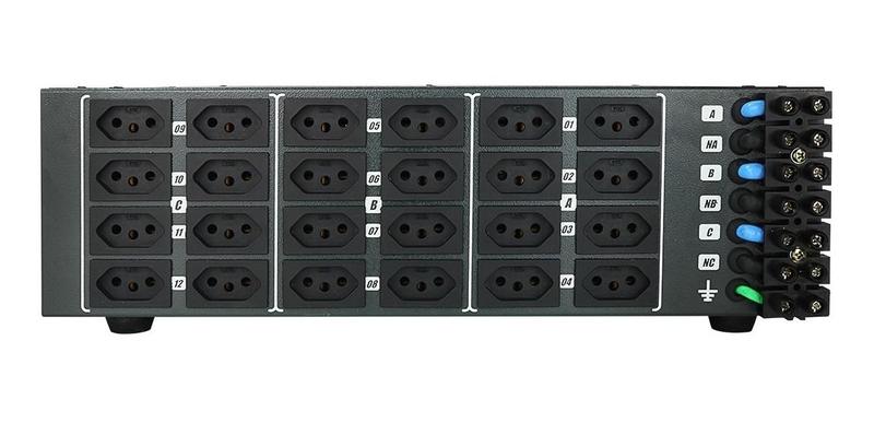 Imagem de Rack Dimmer 12 Canais Modulo Disjuntor Display Digital Dmx