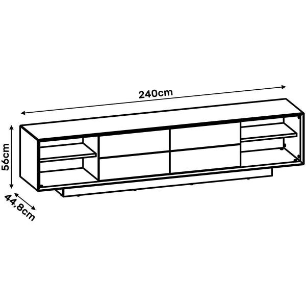 Imagem de Rack DJ Móveis Domani/Colone 3D Pirâmide Off White