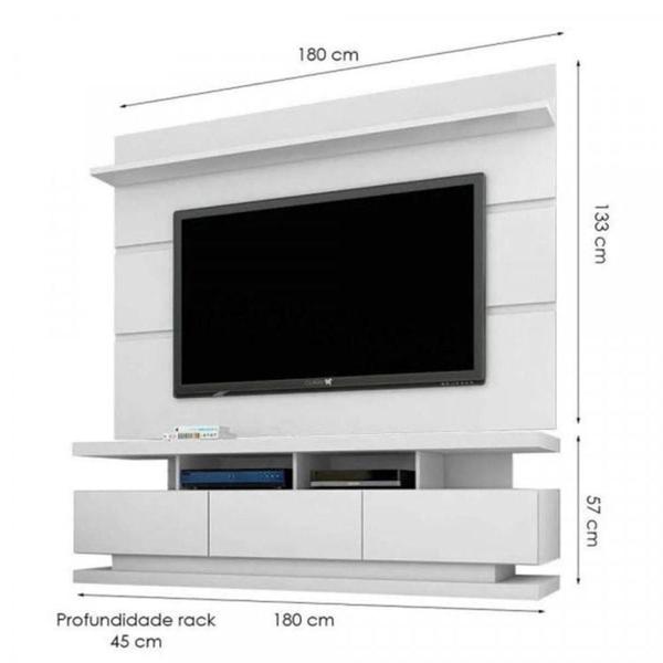 Imagem de Rack e Painel para TV até 70 Polegadas Vivare Móveis Giga Branco