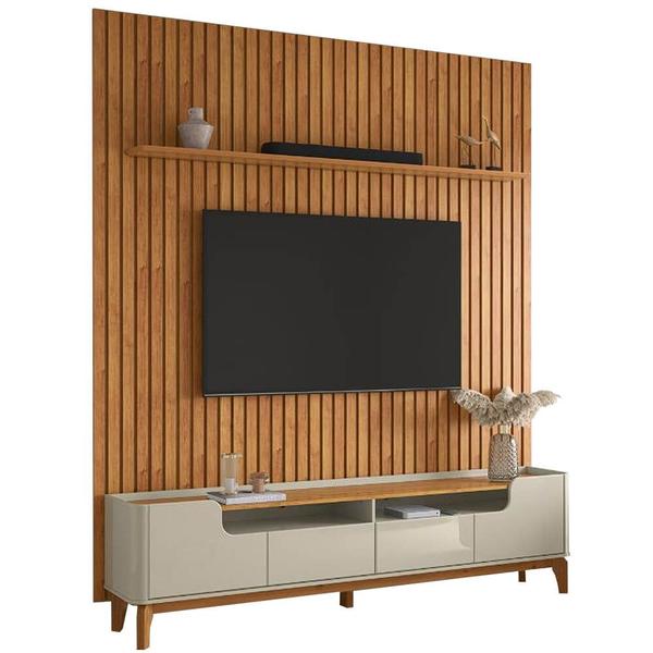 Rack Flip com Painel Supremo 4 Portas para TV até 85 Polegadas Patrimar Cor Off White Cinamomo - Estrela Móveis Imagem de Rack Flip com Painel Supremo 4 Portas para TV até 85 Polegadas Patrimar Cor Off White Cinamomo