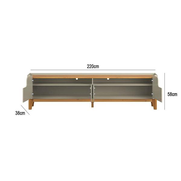 Rack Flip com Painel Supremo 4 Portas para TV até 85 Polegadas Patrimar Cor Off White Cinamomo - Estrela Móveis Imagem de Rack Flip com Painel Supremo 4 Portas para TV até 85 Polegadas Patrimar Cor Off White Cinamomo