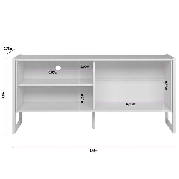 Imagem de Rack Gold 1 PT Nature e Off White 141 cm - Linea Brasil