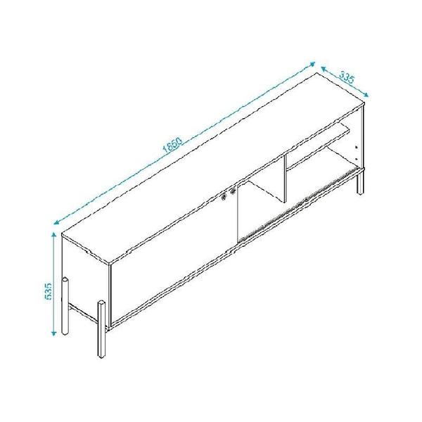 Imagem de Rack Home para Sala Preto Pinus BR51