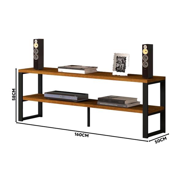 Rack Industrial TV Até 55 Polegadas Canela Preto Innovare Art Panta Imagem de Rack Industrial TV Até 55 Polegadas Canela Preto Innovare Art Panta