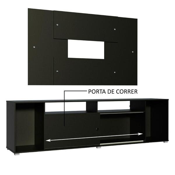 Imagem de Rack Madesa Cancun e Painel para TV até 58 Polegadas - Preto