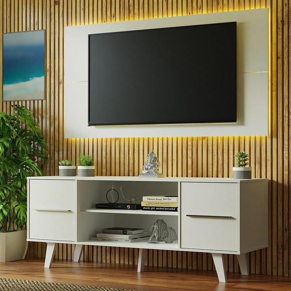 Rack Madesa Copenhagen e Painel para TV até 55 Polegadas Rack Madesa Copenhagen e Painel para TV até 55 Polegadas