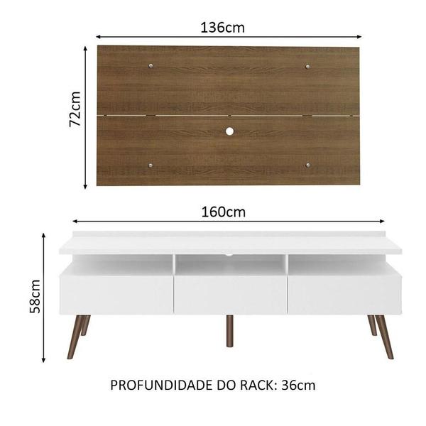 Imagem de Rack Madesa Londres e Painel para TV até 55 Polegadas