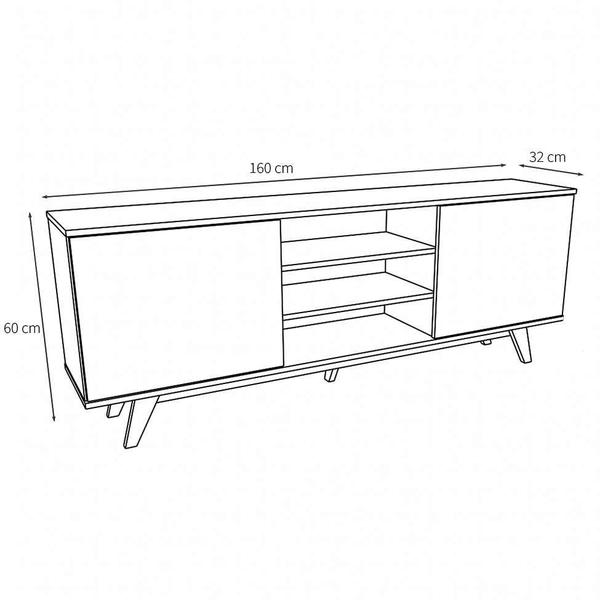 Imagem de Rack Malaga Madeirado 160 cm