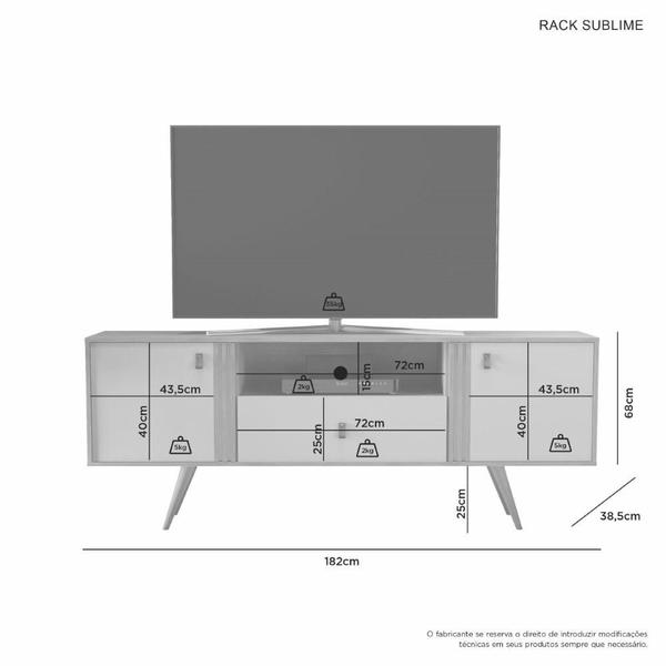 Imagem de Rack MDP  para TV de até 70 polegadas Café e Off