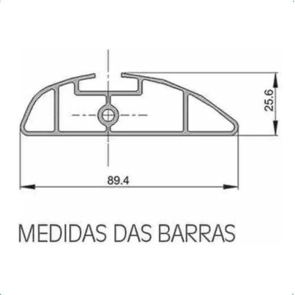 Imagem de Rack New Wave Cruze Sedan 2017/2023 Alumínio Preto EQMAX