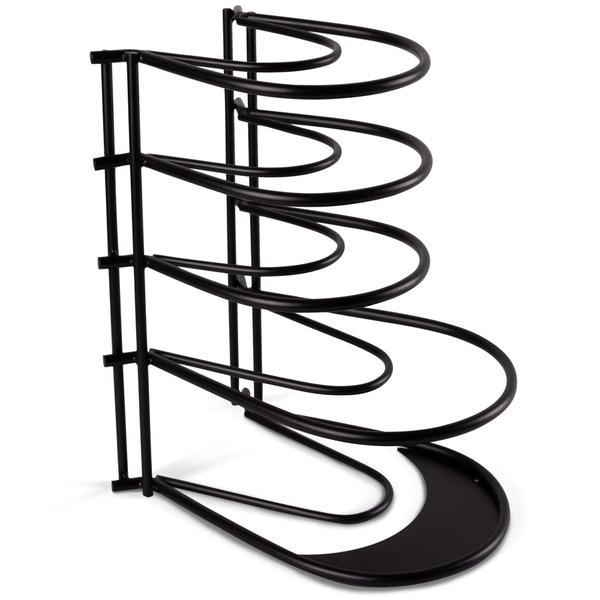 Imagem de Rack organizador de panelas Cuisinel, capacidade de 60 a 100 kg, 5 camadas, preto fosco