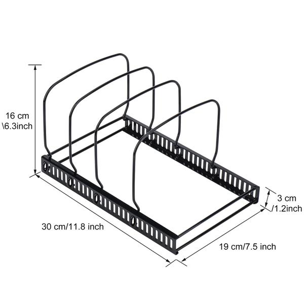 Imagem de Rack organizador de utensílios de cozinha Toplife 10+ para cozinha (preto)