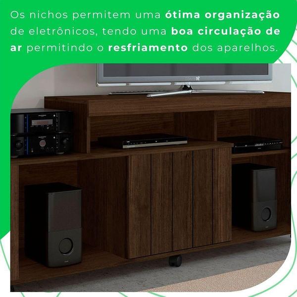 Imagem de Rack Ouro Candian Mdp Jcm Movelaria Café