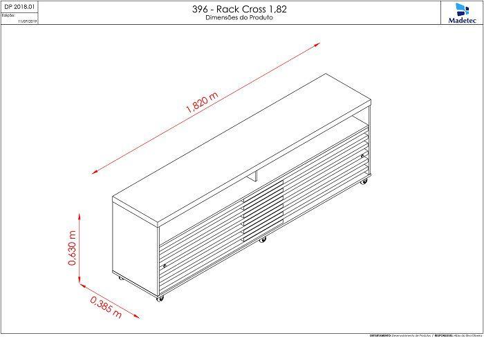 Imagem de Rack+Painel Frizz Prestige para TV de até 75 polegadas - Calacata/Off White - Madetec