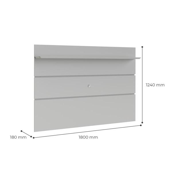 Imagem de Rack + Painel PR 1.80m Estilo Retrô Para TV Até 75'' Com Adega Cor Branco / Cinamomo