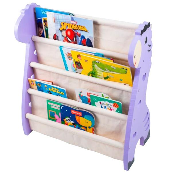 Imagem de Rack Para Livros Infantil, Standbook Montessoriano Safári