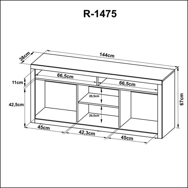 Imagem de Rack para Sala de Estar 144 Cm R1475