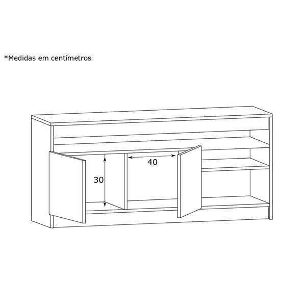 Imagem de Rack para Sala de Estar 2 Portas Estilare Móveis 0010