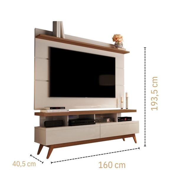 Imagem de Rack para Sala e Painel para TV 65 Sala Grade Retro Vivare Wood 1,60 Giga Moveis