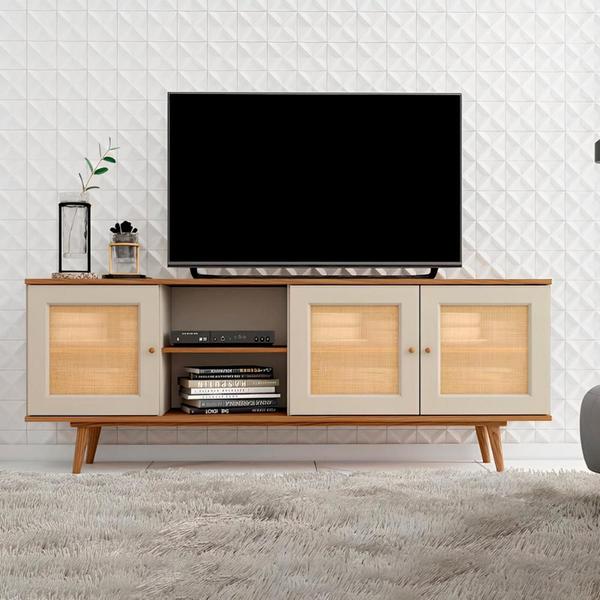 Imagem de Rack para TV 180cm Frentes com Palha Natural 100% MDF