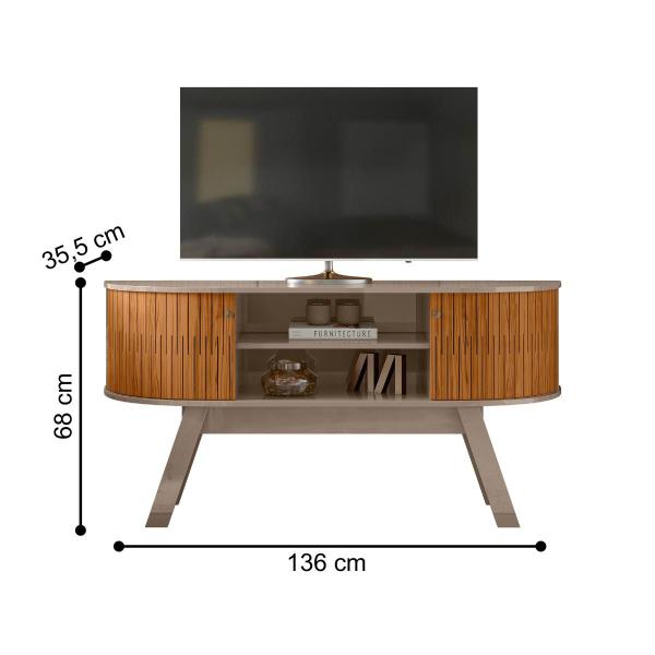 Imagem de Rack para TV 55 Polegadas Londres Fendi Naturale