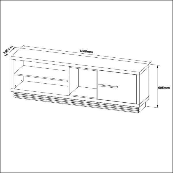 Imagem de Rack Para TV 65 Polegadas 1,80m Com Tampo 25mm