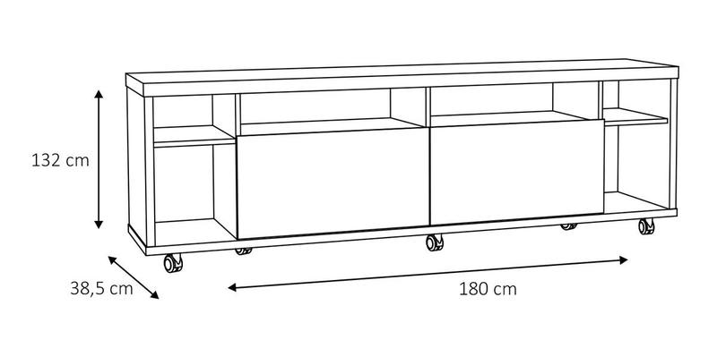 Imagem de Rack para TV Arizona 1.8 1P Preto - MoveisAqui