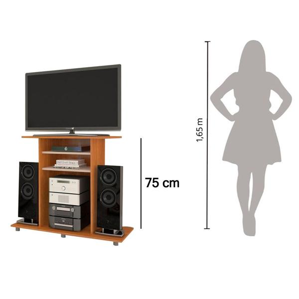 Imagem de Rack para TV até 32 Polegadas 2 Prateleiras Cipó 75x91x36cm - JCM Movelaria