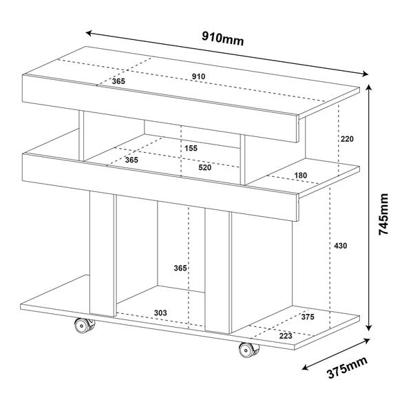 Imagem de Rack para tv até 40" Guaíba Amêndoa/Off White