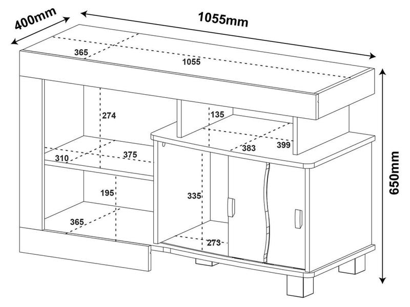 Imagem de Rack para TV até 42” 1 Porta de Correr  - Artely Senna